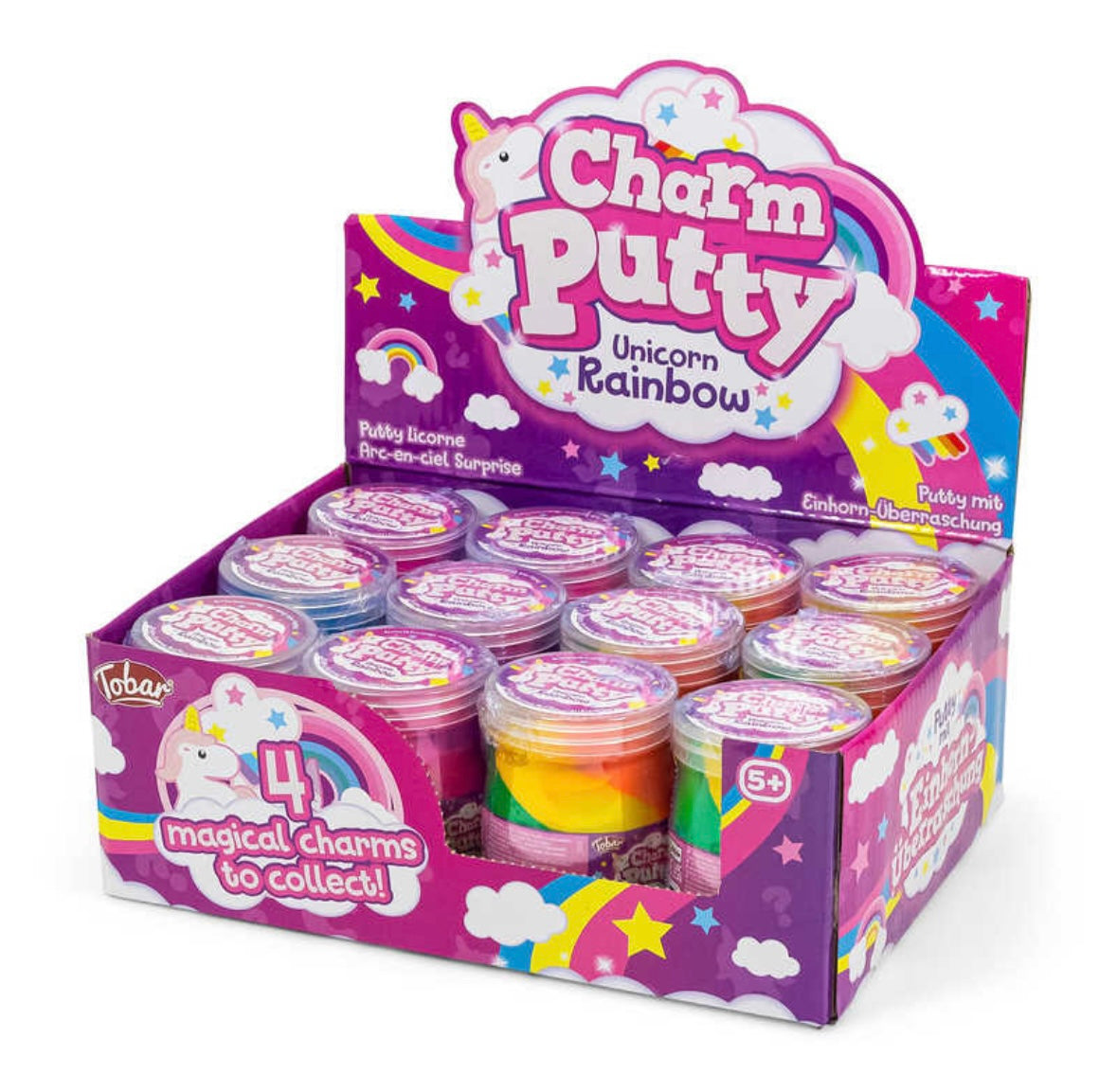 Charm Putty Unicorn Rainbow – Knådlera med Dold Unicorn för Kreativitet och Fokus