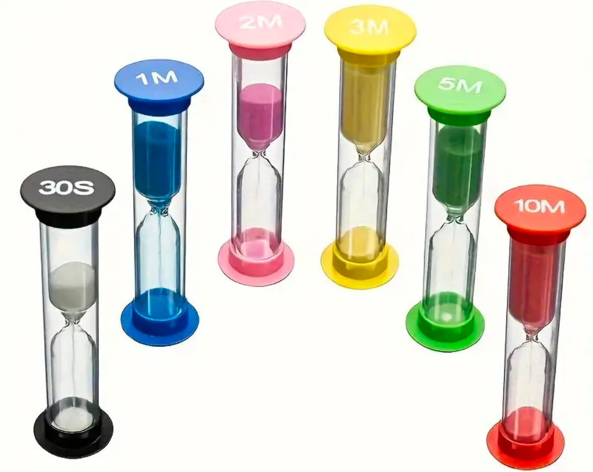 Färgglada Sandtimglas – Perfekt för Lärande, Lek och Produktivitet