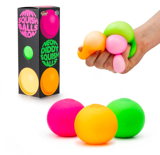 Neon Squish Bollar, 3-pack